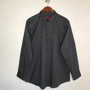 Men’s ALFANI slim fit stretch button down dress shirt  size large 16-16 1/2